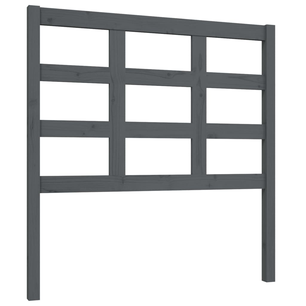 vidaXL Bed Headboard Grey 95.5x4x100 cm Solid Wood Pine