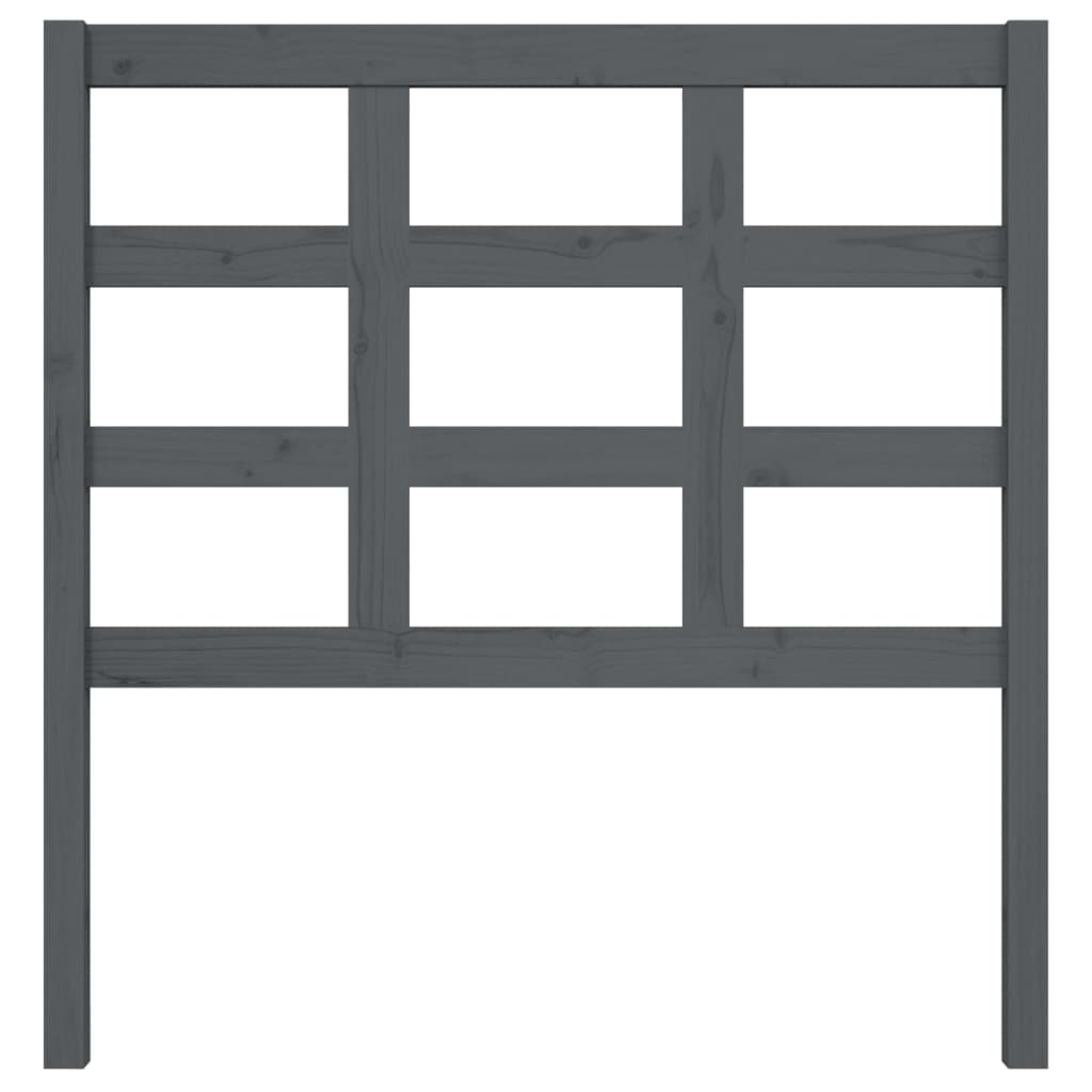 vidaXL Bed Headboard Grey 95.5x4x100 cm Solid Wood Pine