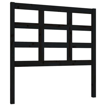 vidaXL Bed Headboard Black 95.5x4x100 cm Solid Wood Pine