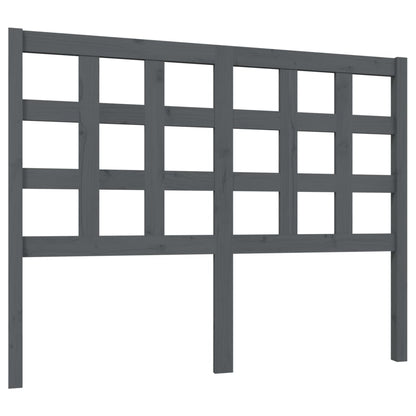 vidaXL Bed Headboard Grey 125.5x4x100 cm Solid Wood Pine