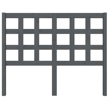 vidaXL Bed Headboard Grey 125.5x4x100 cm Solid Wood Pine