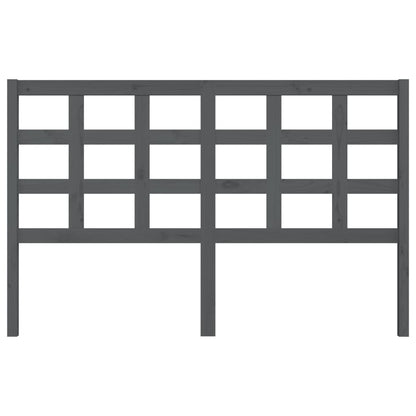 vidaXL Bed Headboard Grey 156x4x100 cm Solid Wood Pine