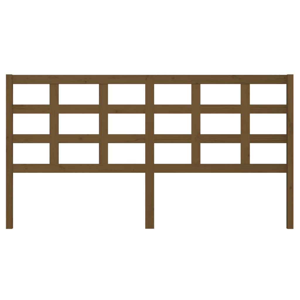 vidaXL Bed Headboard Honey Brown 185.5x4x100 cm Solid Wood Pine