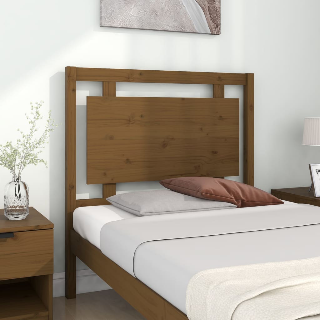 vidaXL Bed Headboard Honey Brown 95.5x4x100 cm Solid Pine Wood