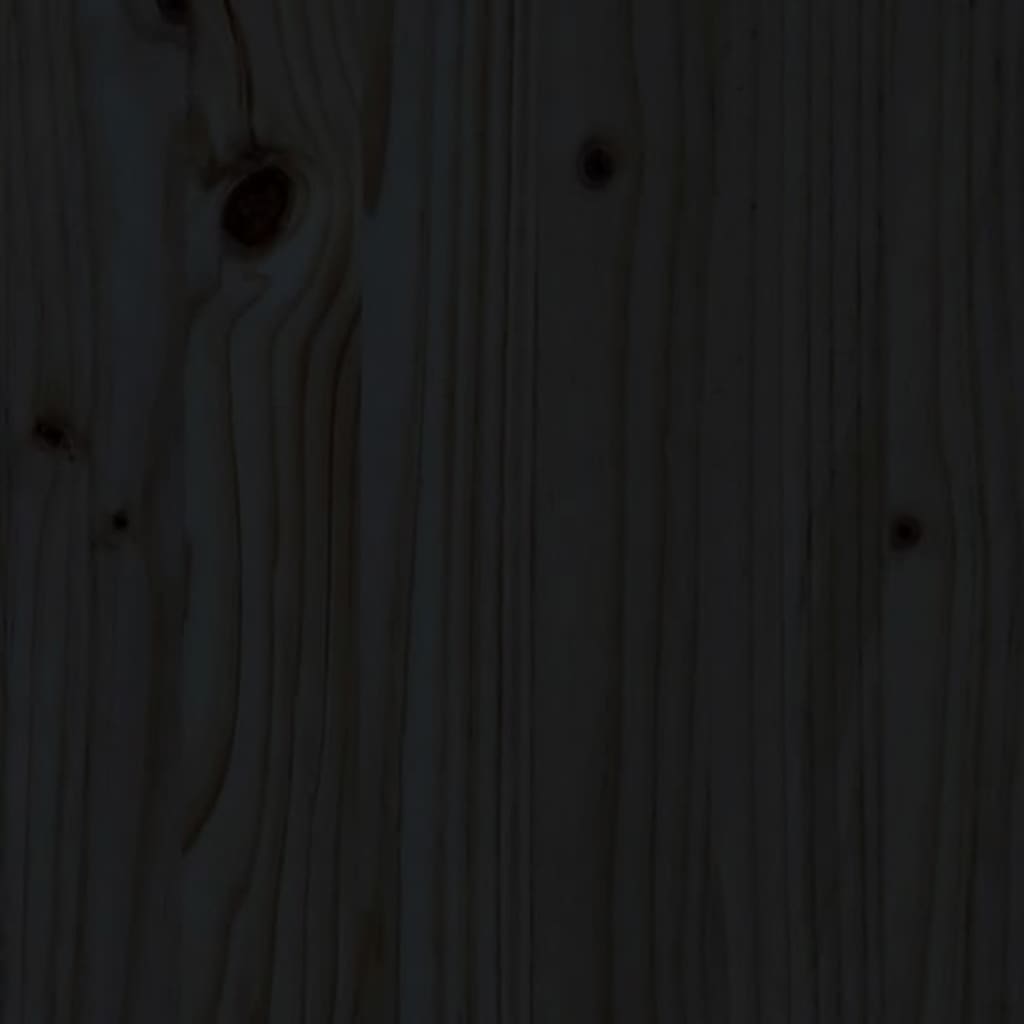 vidaXL Bed Headboard | Black | Solid Pine Wood | Standard | Decorative Inlays
