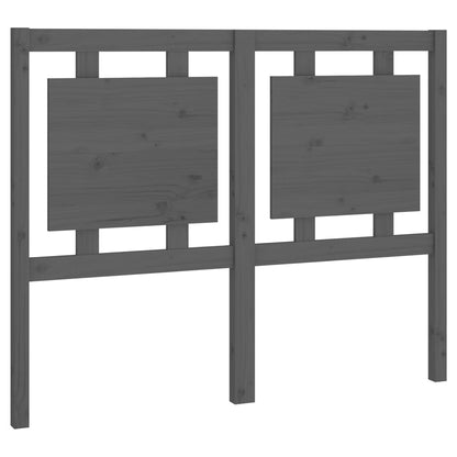 vidaXL Bed Headboard | Grey | Solid Pine Wood | Large | Decorative Inlays