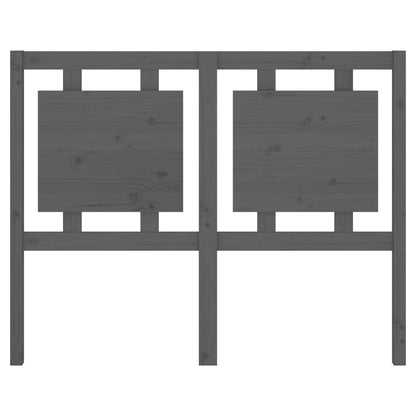 vidaXL Bed Headboard | Grey | Solid Pine Wood | Large | Decorative Inlays