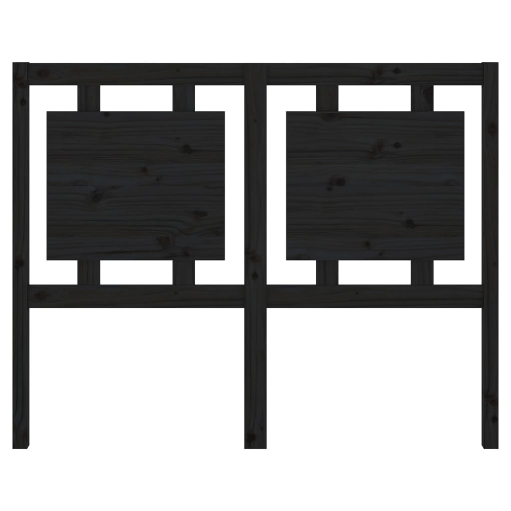 vidaXL Bed Headboard Black 125.5x4x100 cm Solid Pine Wood