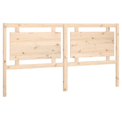 vidaXL Bed Headboard | Natural | Solid Pine Wood | Decorative Inlays