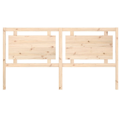 vidaXL Bed Headboard | Natural | Solid Pine Wood | Decorative Inlays