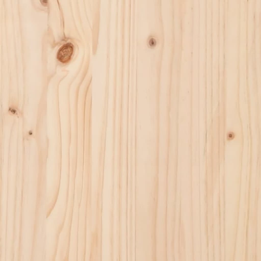 vidaXL Bed Headboard | Natural | Solid Pine Wood | Decorative Inlays
