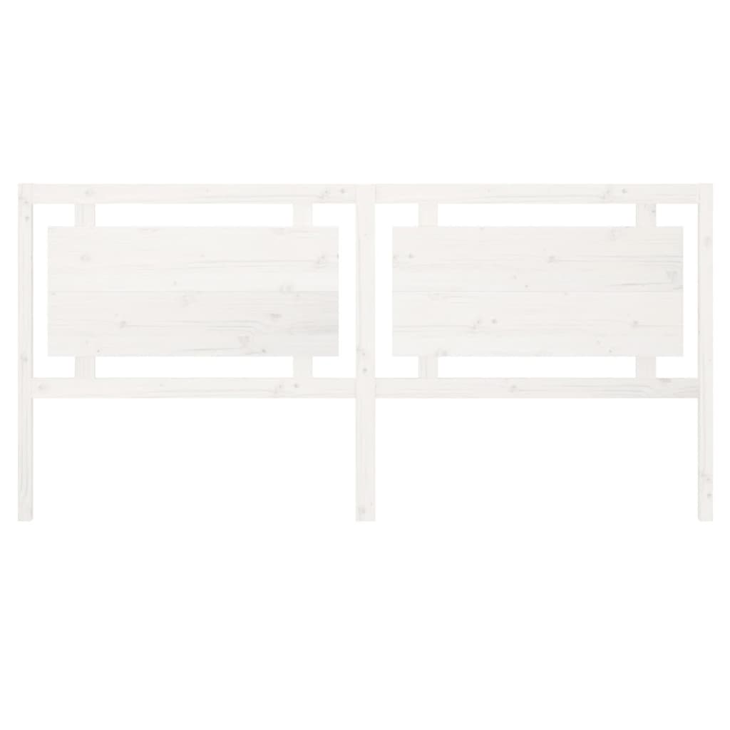 vidaXL Bed Headboard White 205.5x4x100 cm Solid Pine Wood