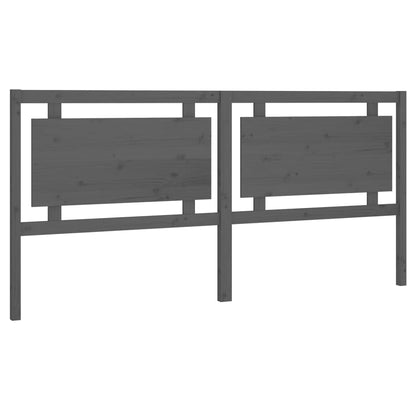 vidaXL Bed Headboard Grey 205.5x4x100 cm Solid Pine Wood