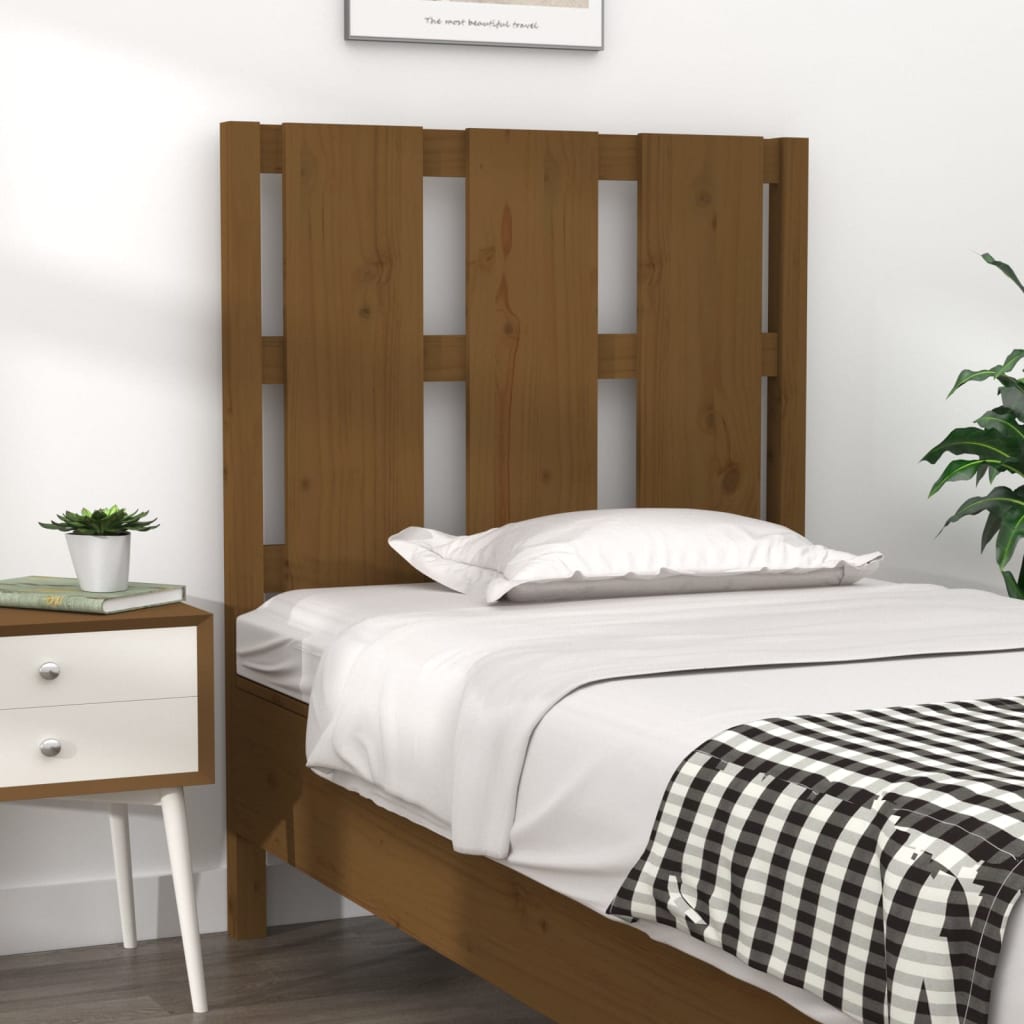 vidaXL Bed Headboard Honey Brown 80.5x4x100 cm Solid Wood Pine