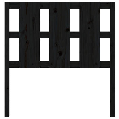 vidaXL Bed Headboard Black 95.5x4x100 cm Solid Wood Pine
