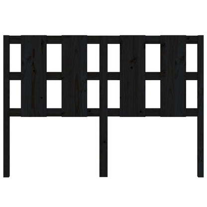 vidaXL Bed Headboard Black 125.5x4x100 cm Solid Wood Pine