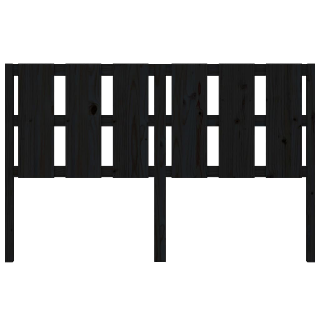 vidaXL Bed Headboard Black 155.5x4x100 cm Solid Wood Pine
