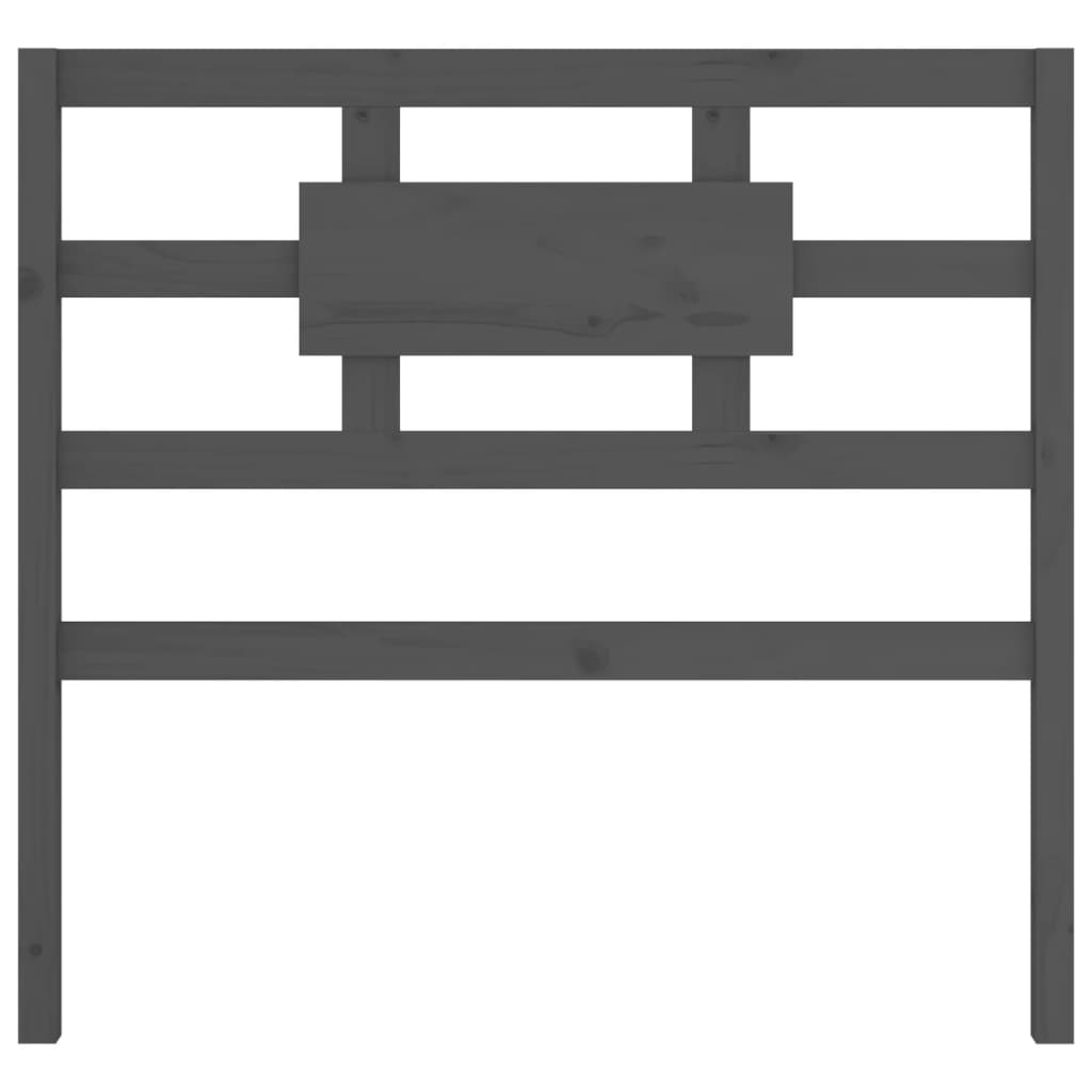 vidaXL Bed Headboard Grey 80.5x4x100 cm Solid Wood Pine
