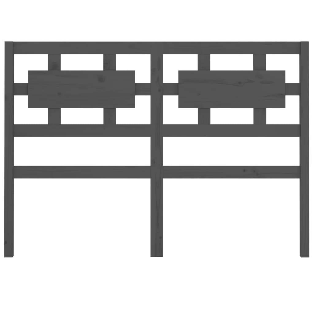 vidaXL Bed Headboard Grey 125.5x4x100 cm Solid Wood Pine