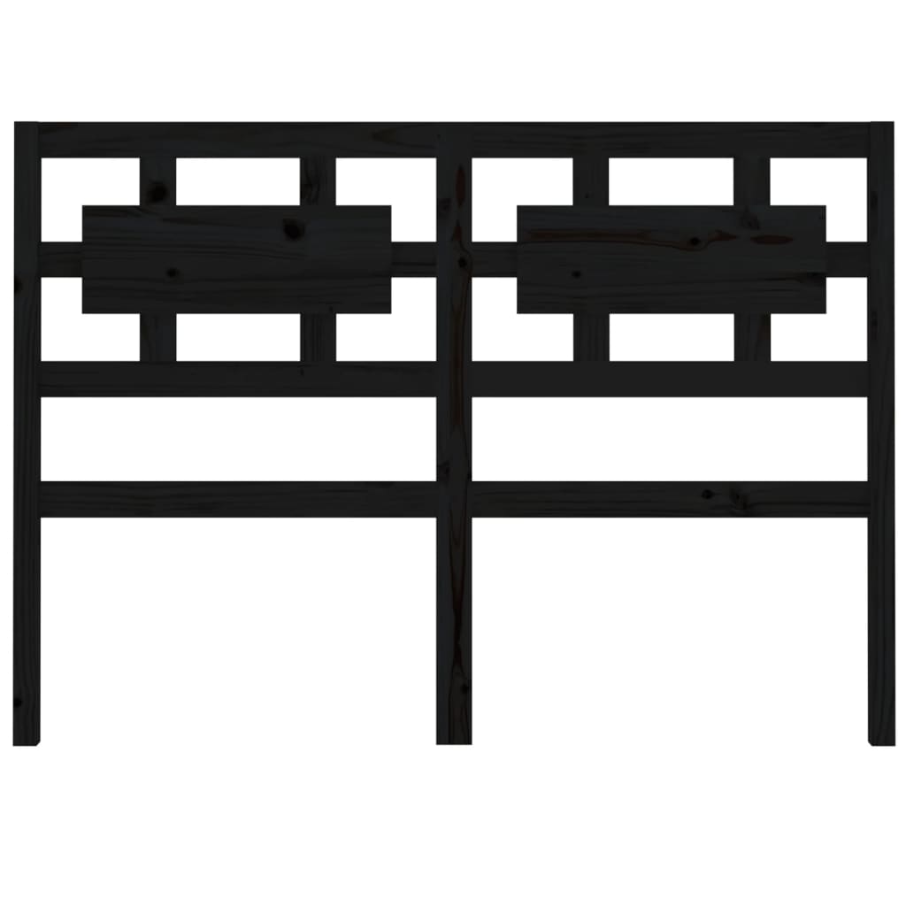 vidaXL Bed Headboard Black 205.5x4x100 cm Solid Wood Pine