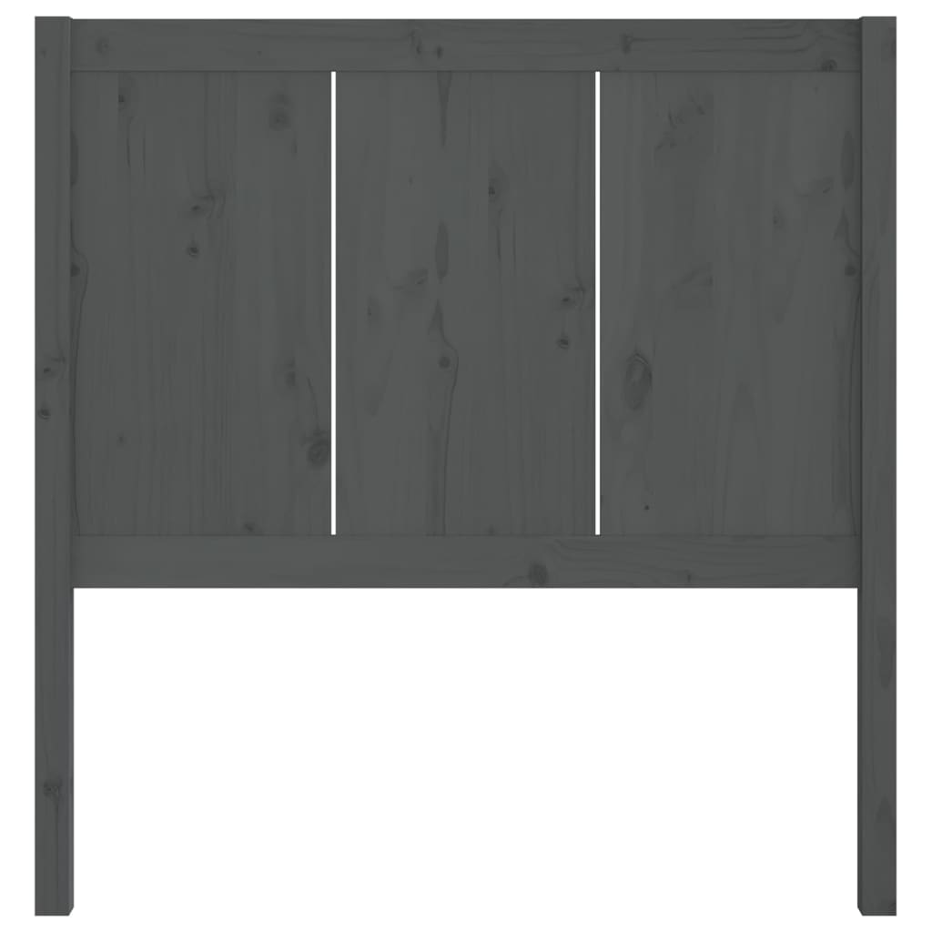 vidaXL Bed Headboard Grey 80.5x4x100 cm Solid Pine Wood