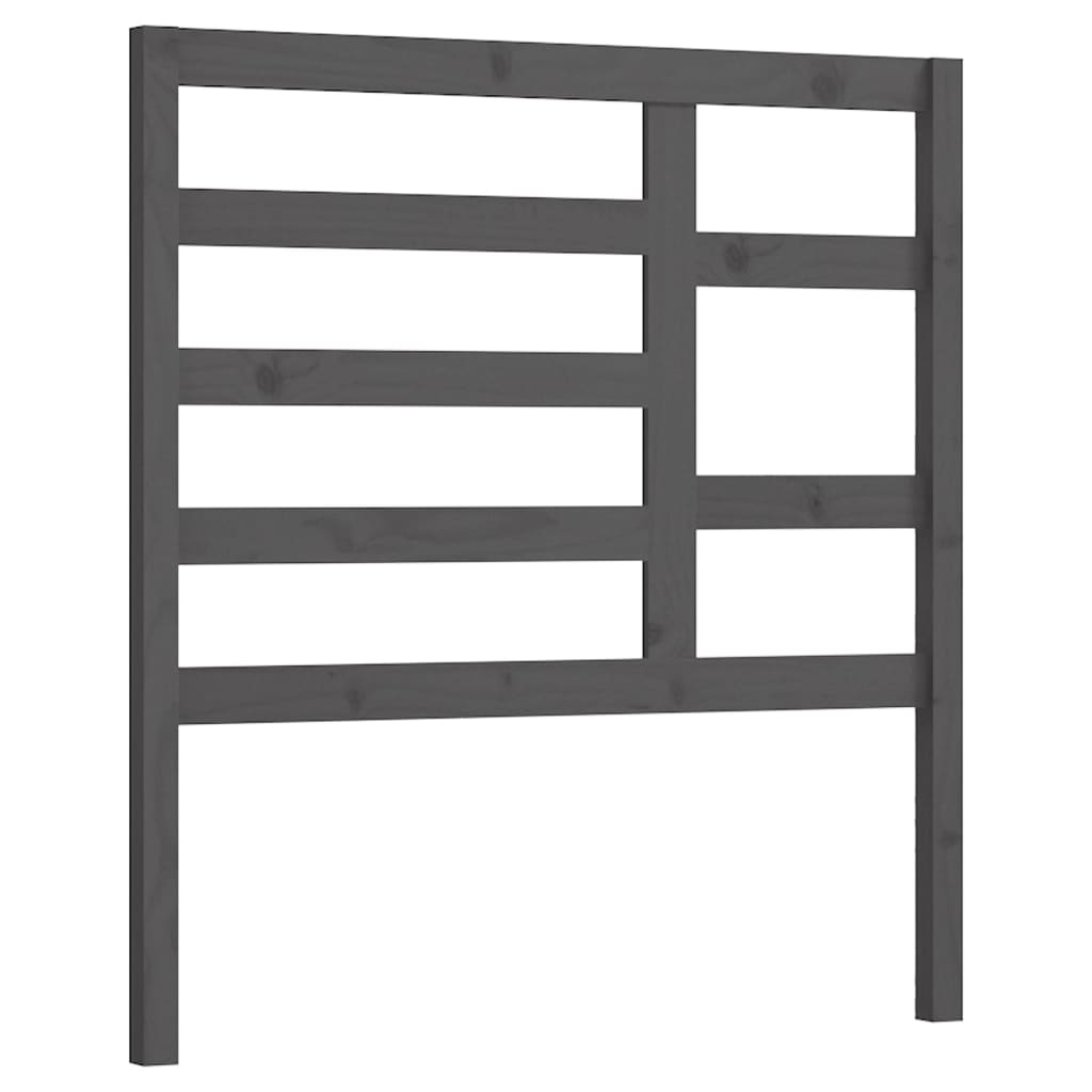 vidaXL Bed Headboard Grey 81x4x104 cm Solid Wood Pine