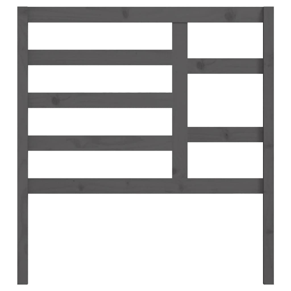 vidaXL Bed Headboard Grey 81x4x104 cm Solid Wood Pine