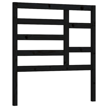 vidaXL Bed Headboard Black 106x4x104 cm Solid Wood Pine