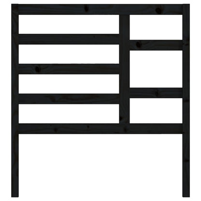 vidaXL Bed Headboard Black 106x4x104 cm Solid Wood Pine