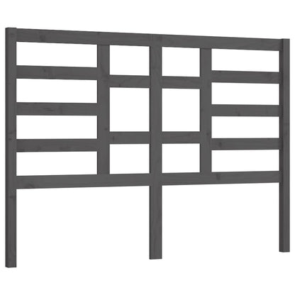 vidaXL Bed Headboard Grey 126x4x104 cm Solid Wood Pine