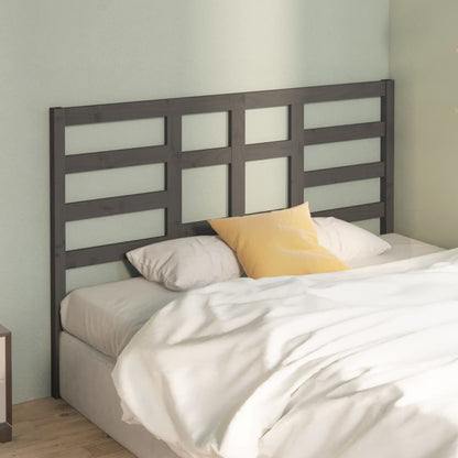 vidaXL Bed Headboard Grey 141x4x104 cm Solid Wood Pine