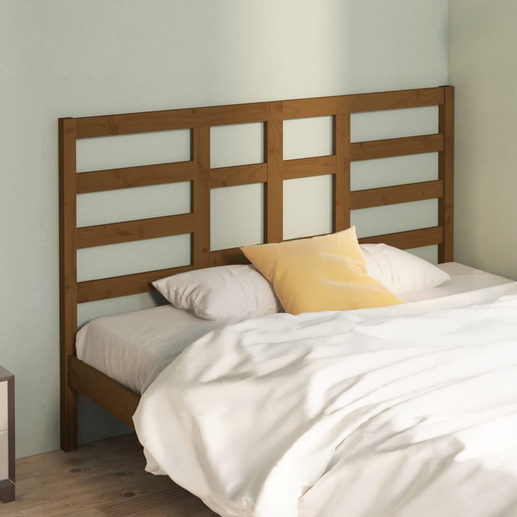 vidaXL Bed Headboard Honey Brown 146x4x104 cm Solid Wood Pine
