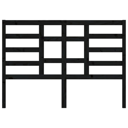 vidaXL Bed Headboard Black 146x4x104 cm Solid Wood Pine