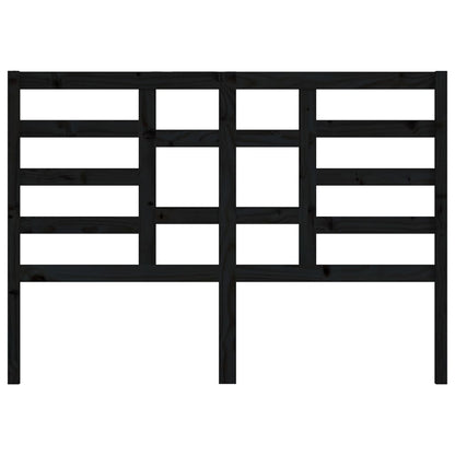 vidaXL Bed Headboard Black 156x4x104 cm Solid Wood Pine