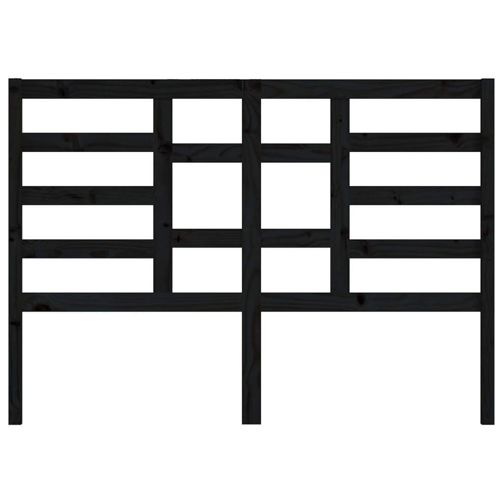 vidaXL Bed Headboard Black 166x4x104 cm Solid Wood Pine