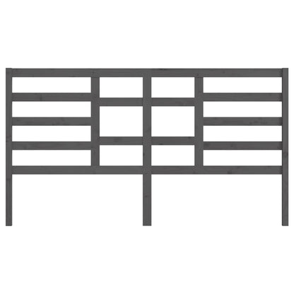 vidaXL Bed Headboard Grey 186x4x104 cm Solid Wood Pine