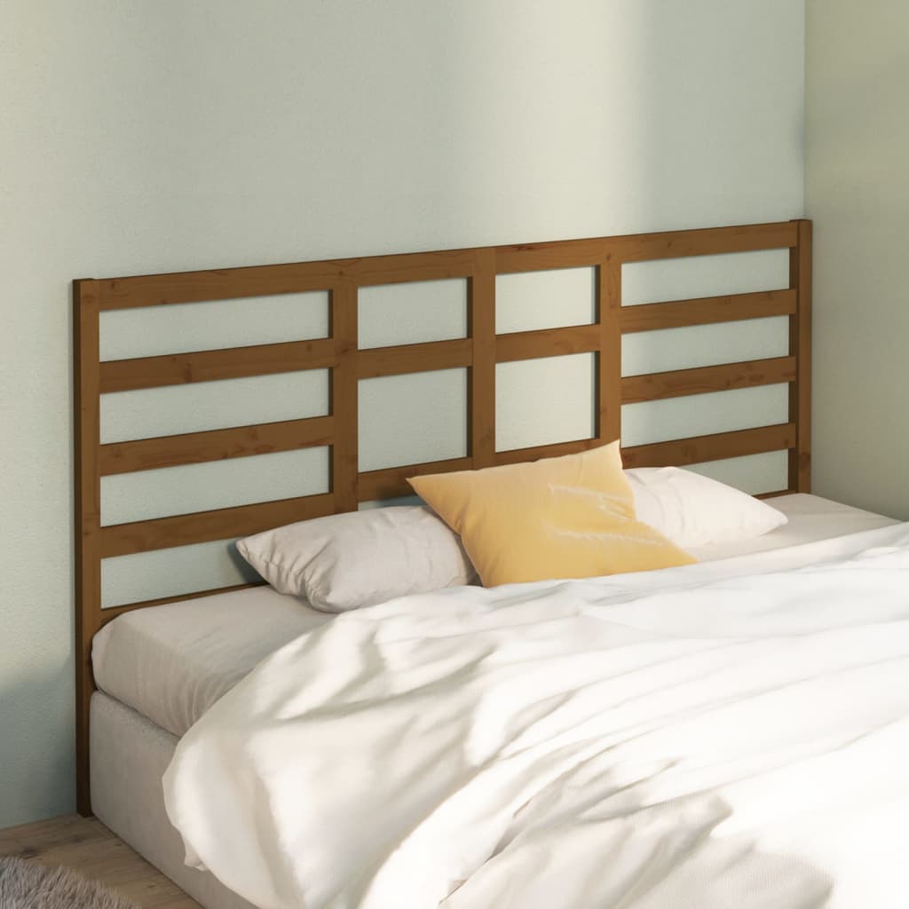 vidaXL Bed Headboard Honey Brown 206x4x104 cm Solid Wood Pine