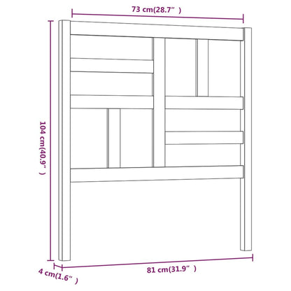 818166 vidaXL Bed Headboard White 81x4x104 cm Solid Wood Pine