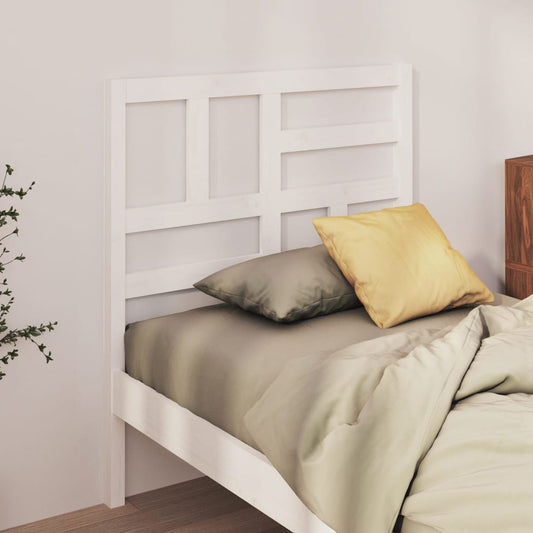 818166 vidaXL Bed Headboard White 81x4x104 cm Solid Wood Pine