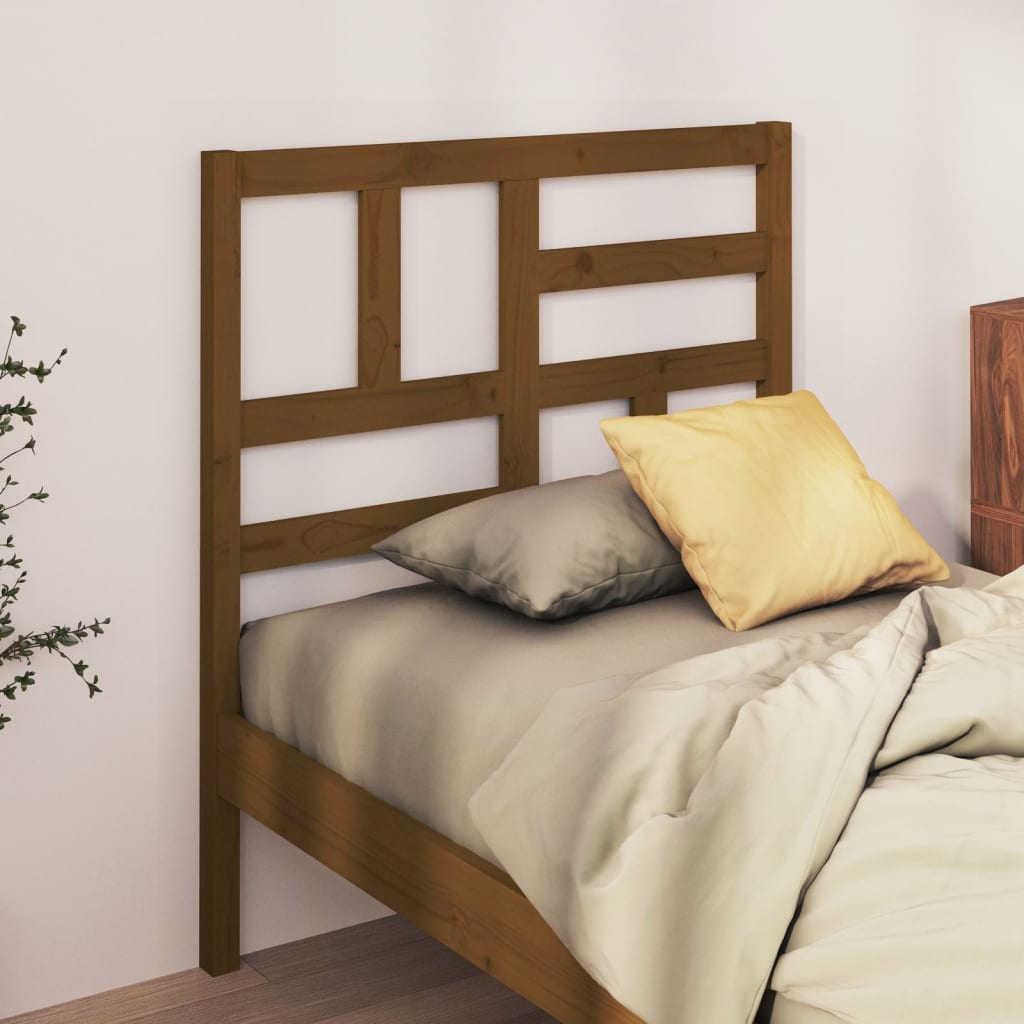 818168 vidaXL Bed Headboard Honey Brown 81x4x104 cm Solid Wood Pine
