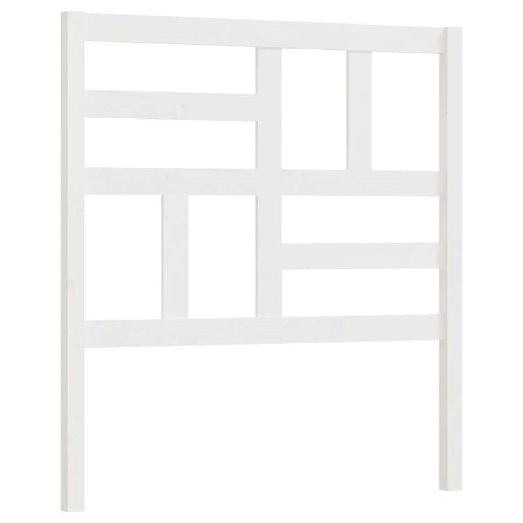 818176 vidaXL Bed Headboard White 106x4x104 cm Solid Wood Pine