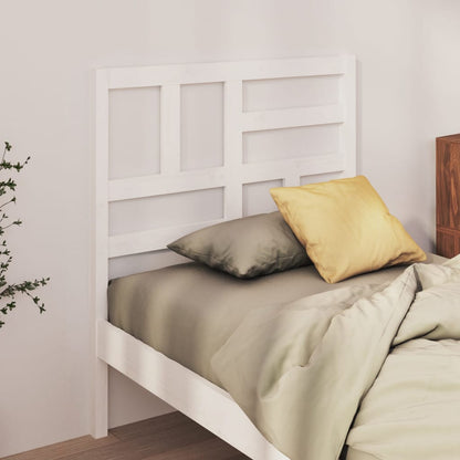 818176 vidaXL Bed Headboard White 106x4x104 cm Solid Wood Pine