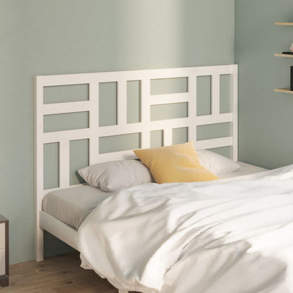 818181 vidaXL Bed Headboard White 126x4x104 cm Solid Wood Pine
