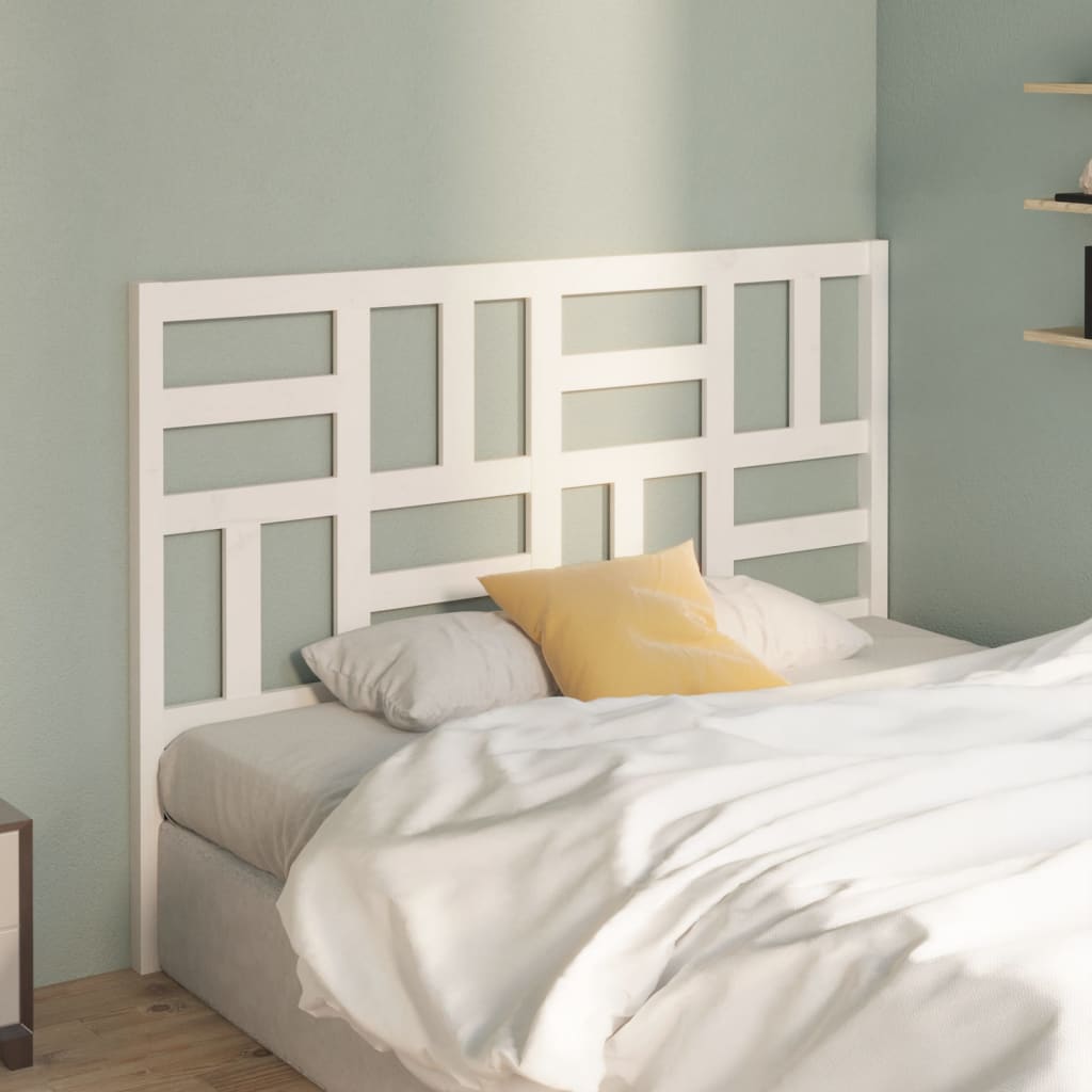 vidaXL Bed Headboard White 146x4x104 cm Solid Wood Pine