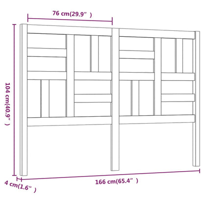 818200 vidaXL Bed Headboard 166x4x104 cm Solid Wood Pine