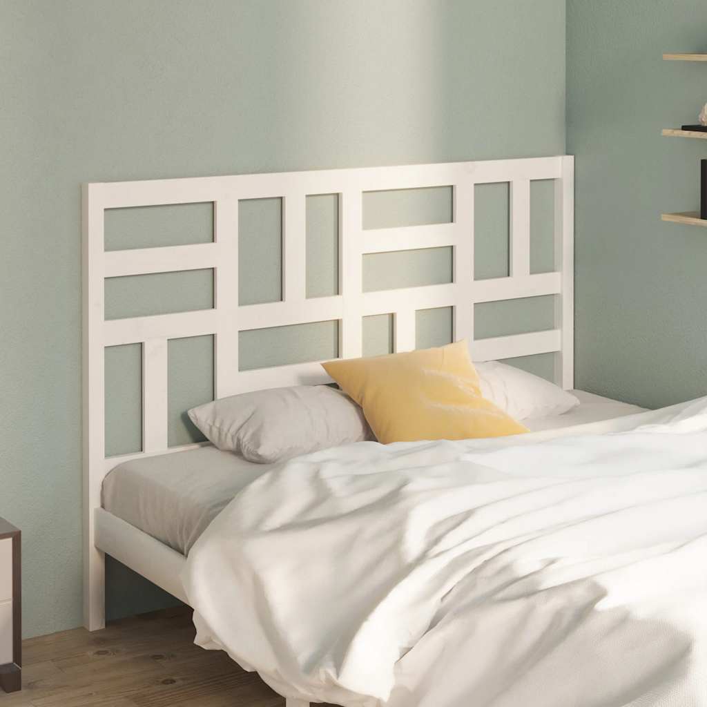818201 vidaXL Bed Headboard White 166x4x104 cm Solid Wood Pine