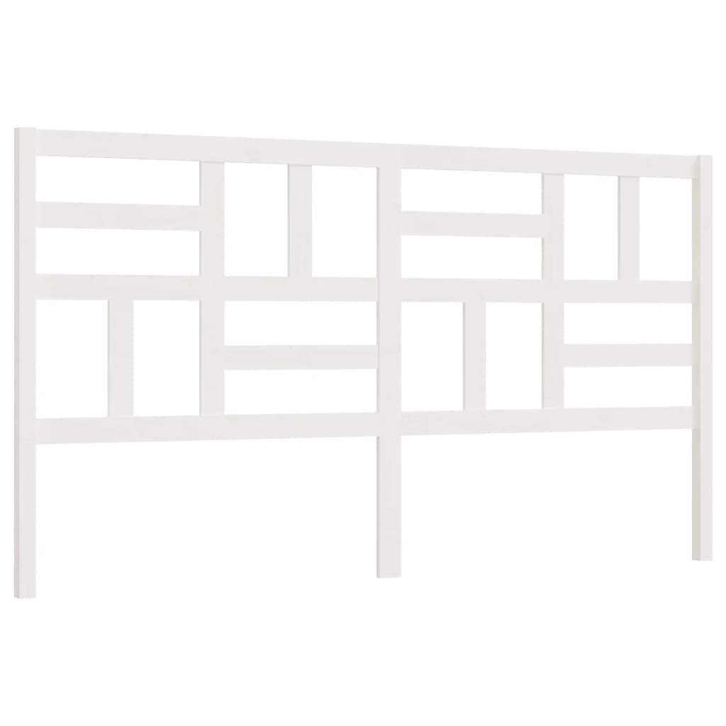 818206 vidaXL Bed Headboard White 186x4x104 cm Solid Wood Pine