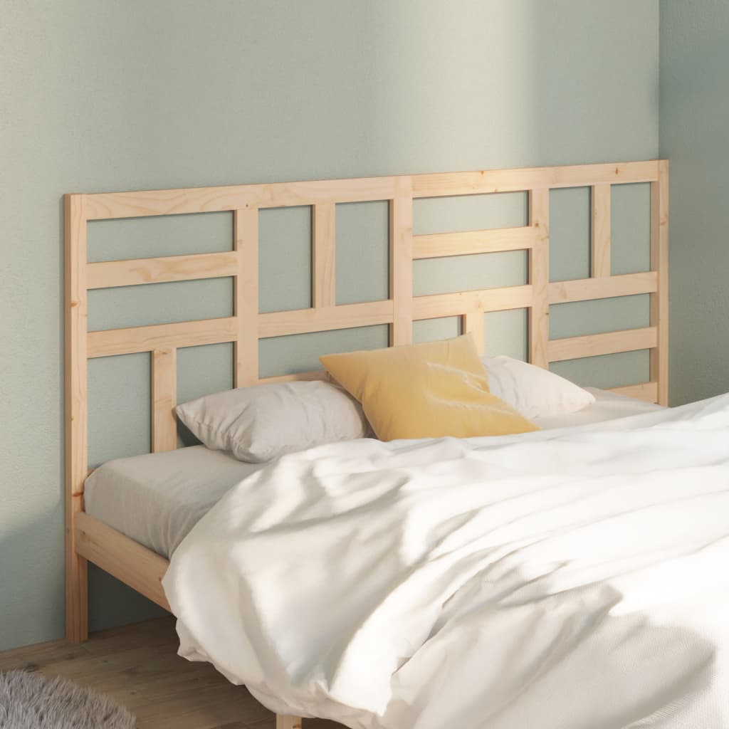 818210 vidaXL Bed Headboard 206x4x104 cm Solid Wood Pine