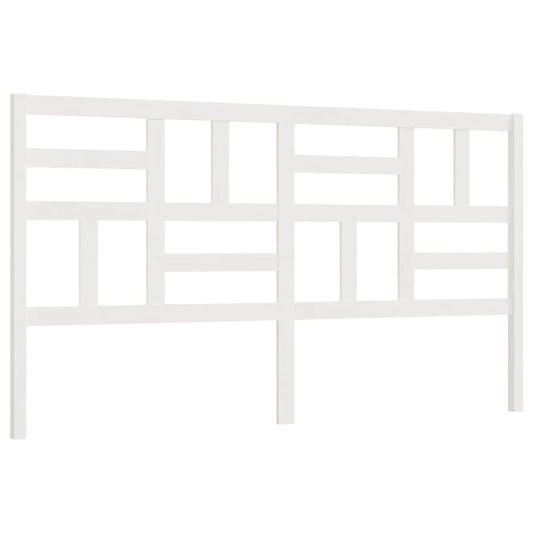 818211 vidaXL Bed Headboard White 206x4x104 cm Solid Wood Pine