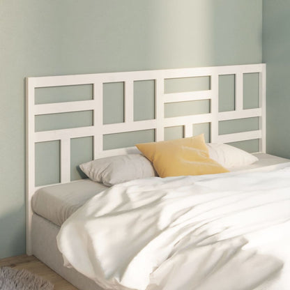 818211 vidaXL Bed Headboard White 206x4x104 cm Solid Wood Pine